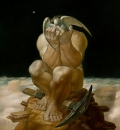 My soul! (to Beksinski), oil on canvas, 2005