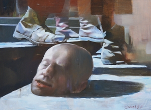 Row of Thoughts , oil on canvas 66 x 90 cm, 2014